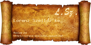 Lorenz Szellőke névjegykártya